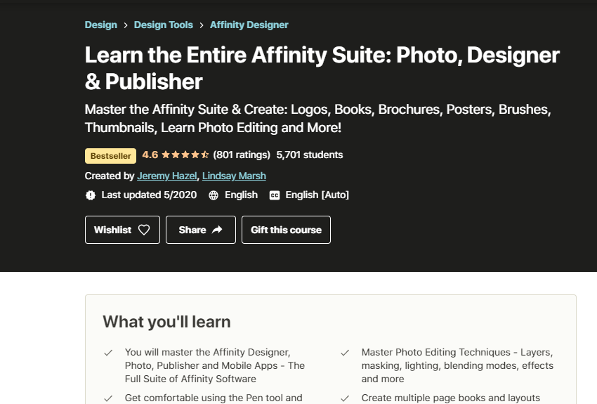 Learn the Entire Affinity Suite