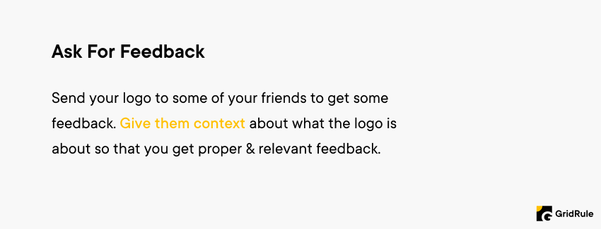 Logo Design Tips Ask For Feedback
