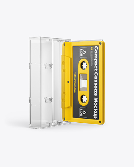 Compact Cassette In Case Mockup