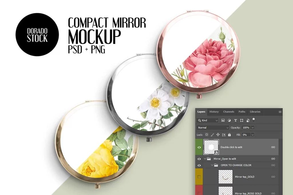 Isolated Compact Mirror Mockup
