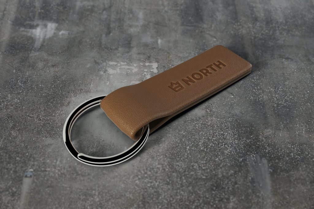 Leather Keychain Logo Mockup