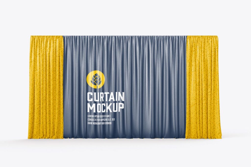 Long Curtains Mockup