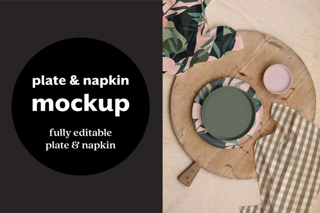 Plate & Napkin Mockup