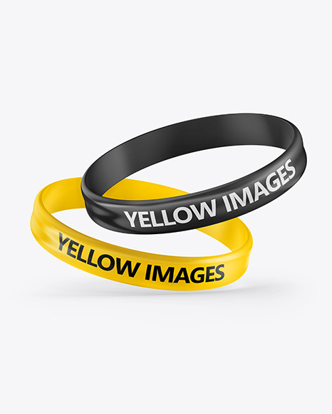 Two Glossy Silicone Wristbands