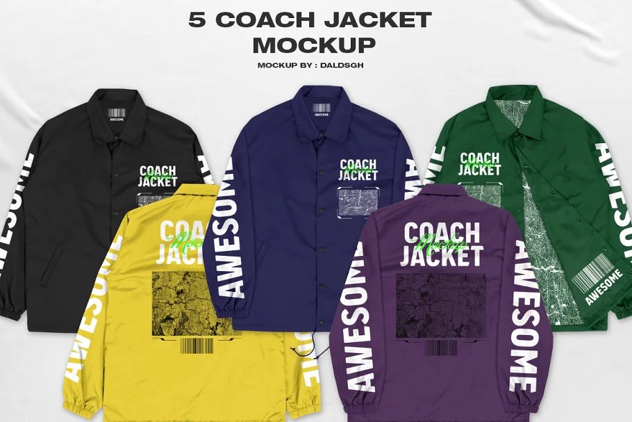 5 Coach Jacket - Mockup