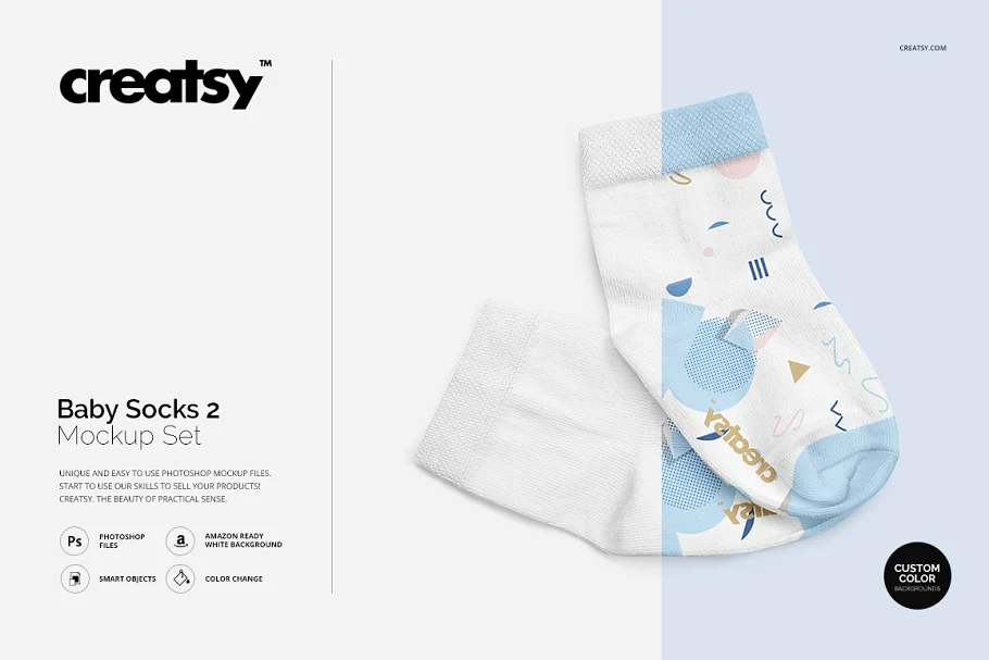 Baby Socks 2 Mockup Set