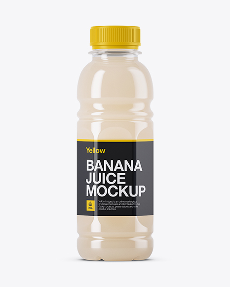 Banana Juice Bottle Mockup