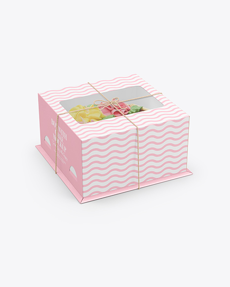 Box With Cake Mockup