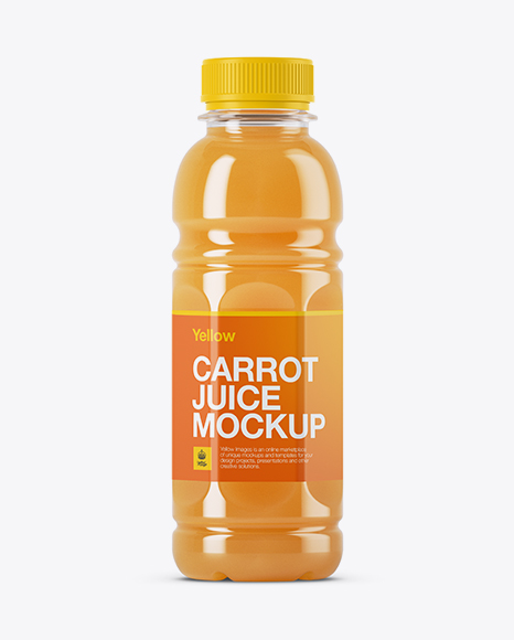 Carrot Juice Bottle Mockup