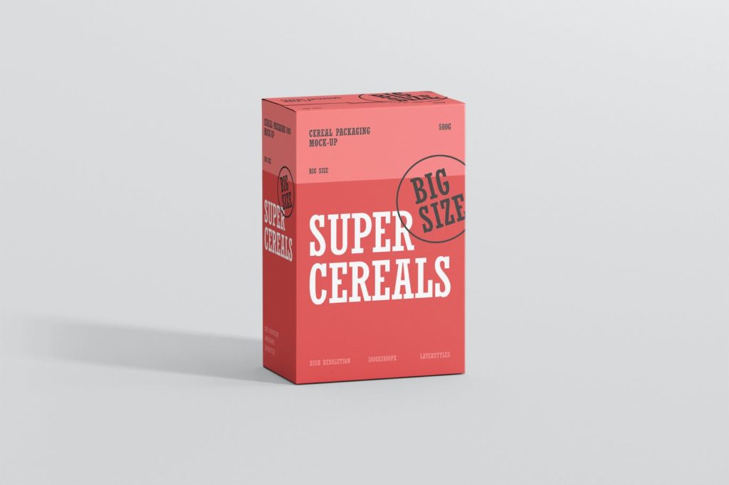 Cereals Box Mockup - Big Size