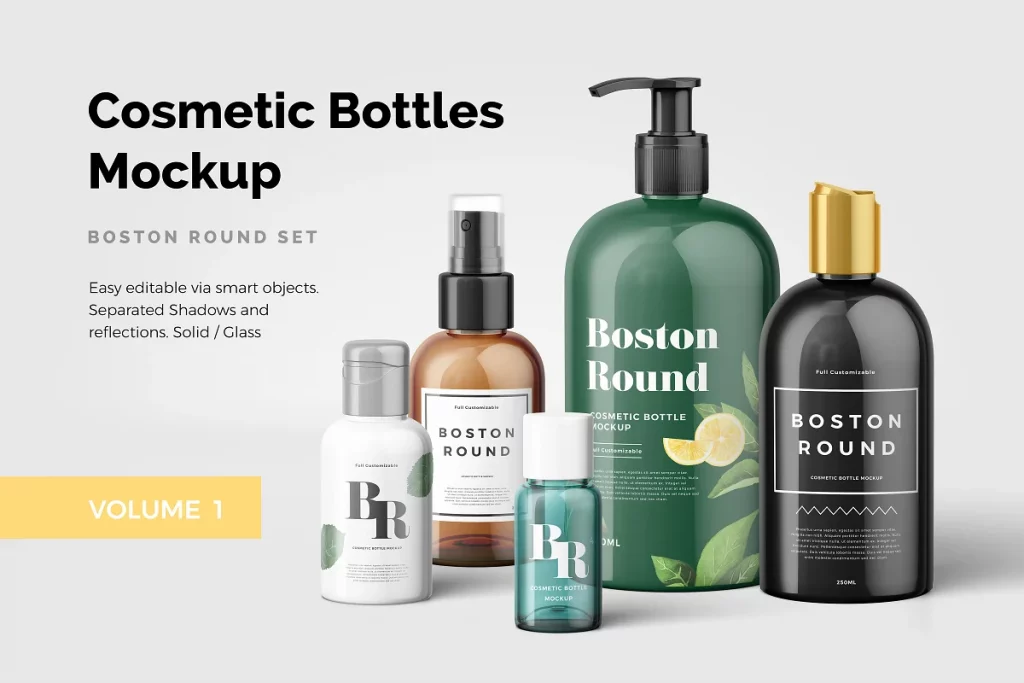 Cosmetic Bottles Mockup Vol.1