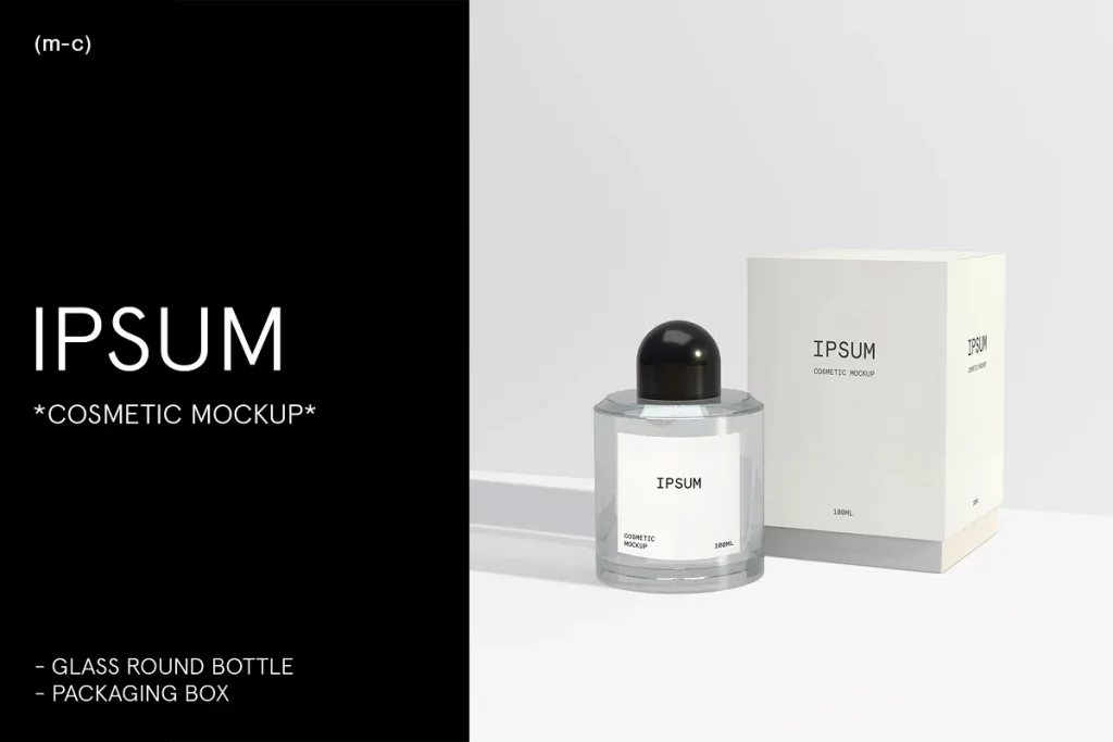 Cosmetic Mockup, IPSUM-Round Bottle