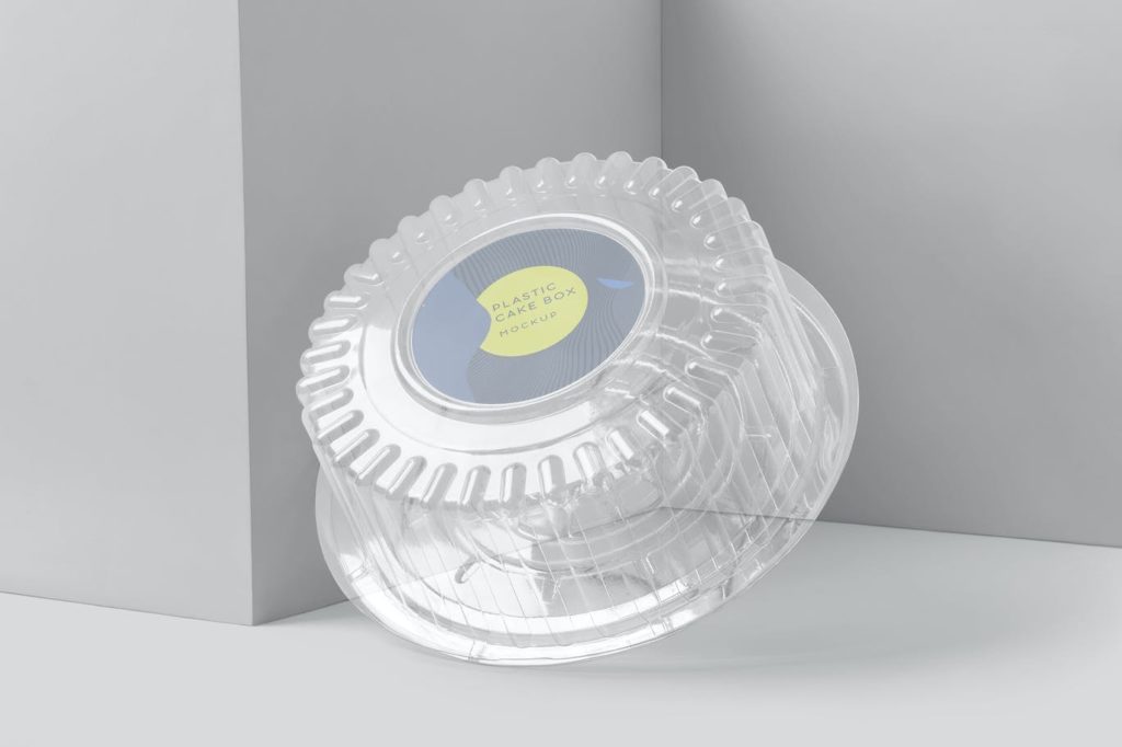 Disposable Round Cake Container Mockups