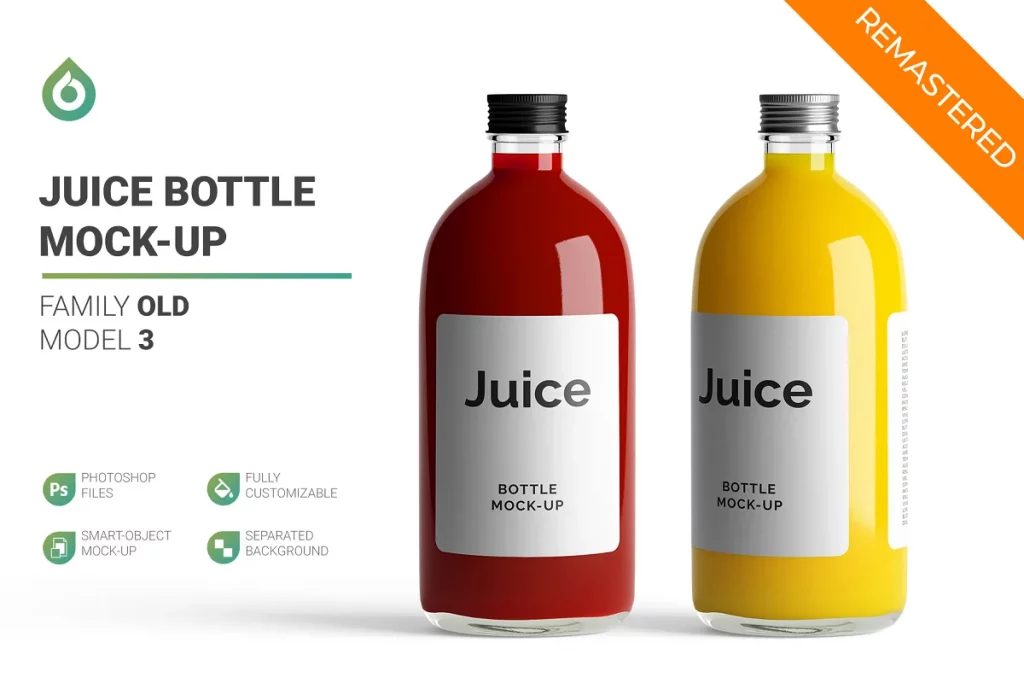 Juice Bottle Mockup 3