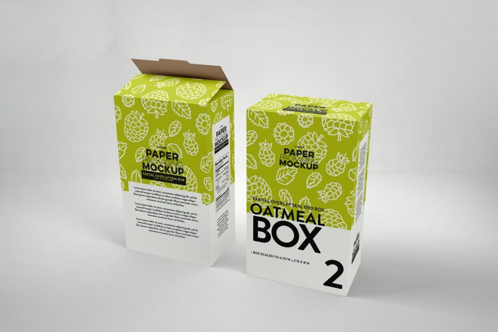Paper Cereal Box Packaging Mockup