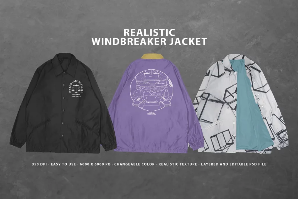 Realistic Windbreaker Jacket