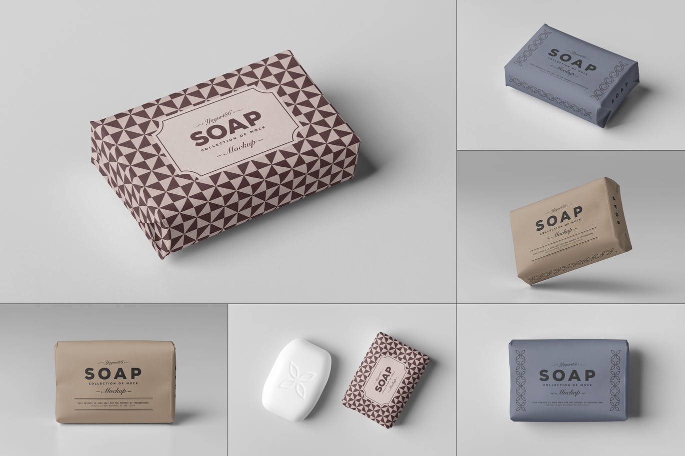Free Packaging Box and Soap Mockup, ZippyPixels