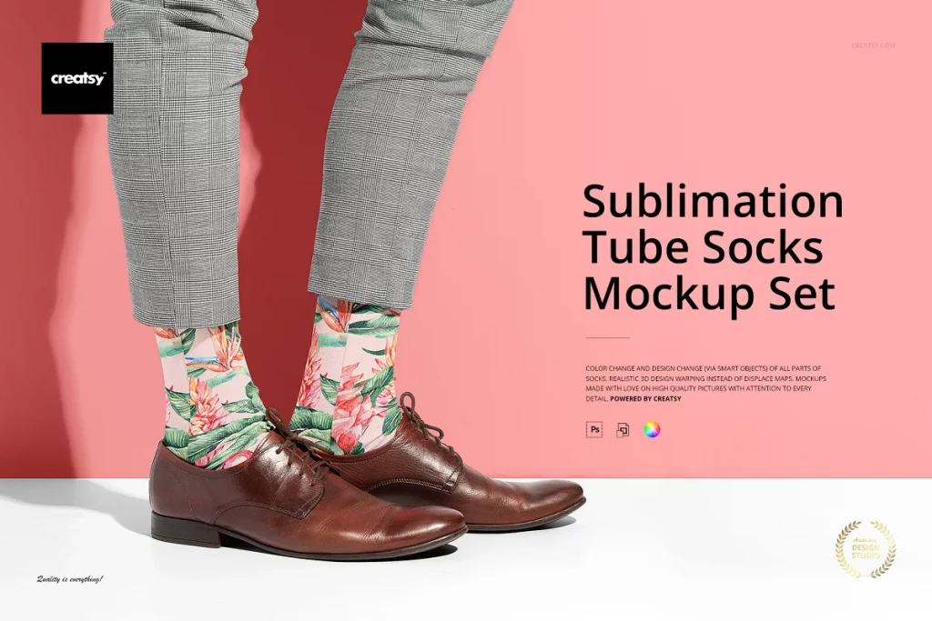 Sublimation Tube Socks Mockup Set
