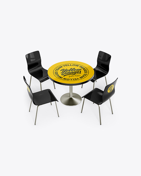 Table With Chairs Mockup