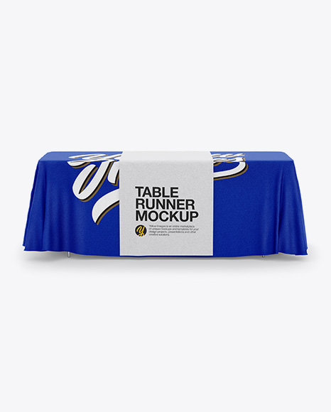 Tablecloth with Table Runner Mockup