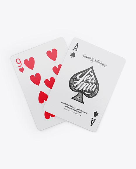 Two Playing Cards Mockup