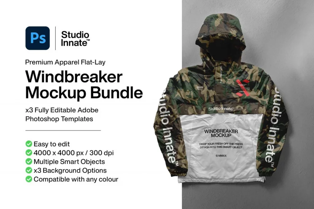 Windbreaker Jacket - Mockup Bundle