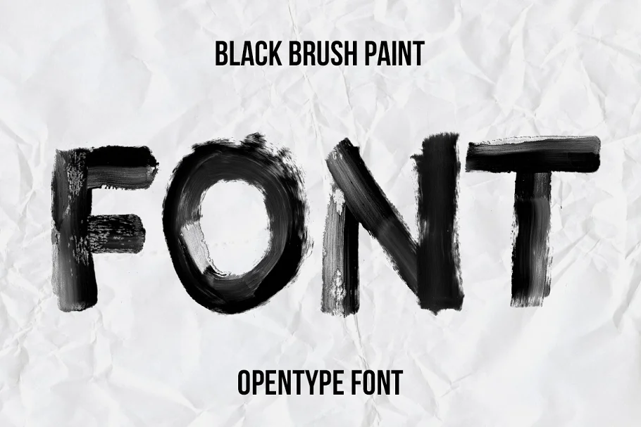 Black Brush Paint Font