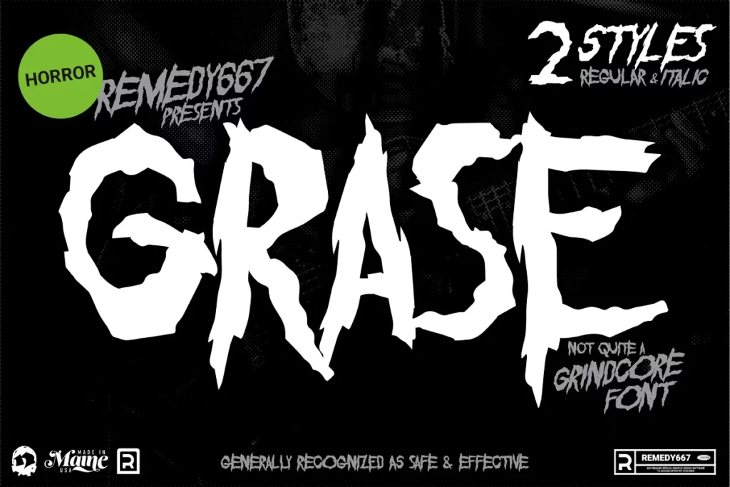 Grase - Eclectic Horror Font
