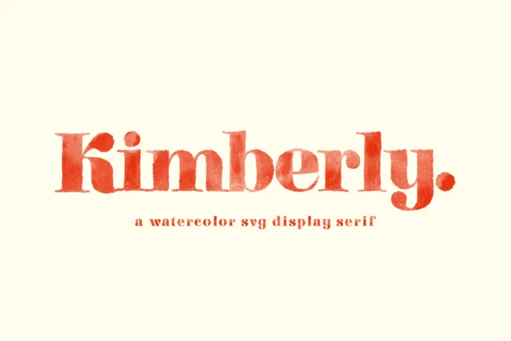 Kimberly - Watercolor Font