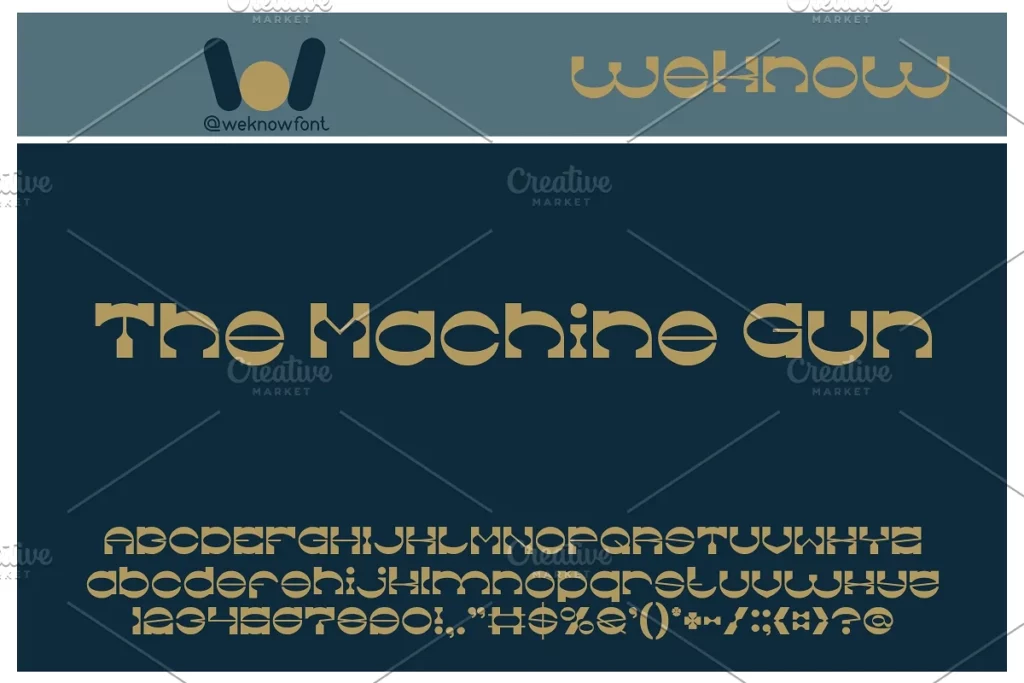 The Machine Gun Font