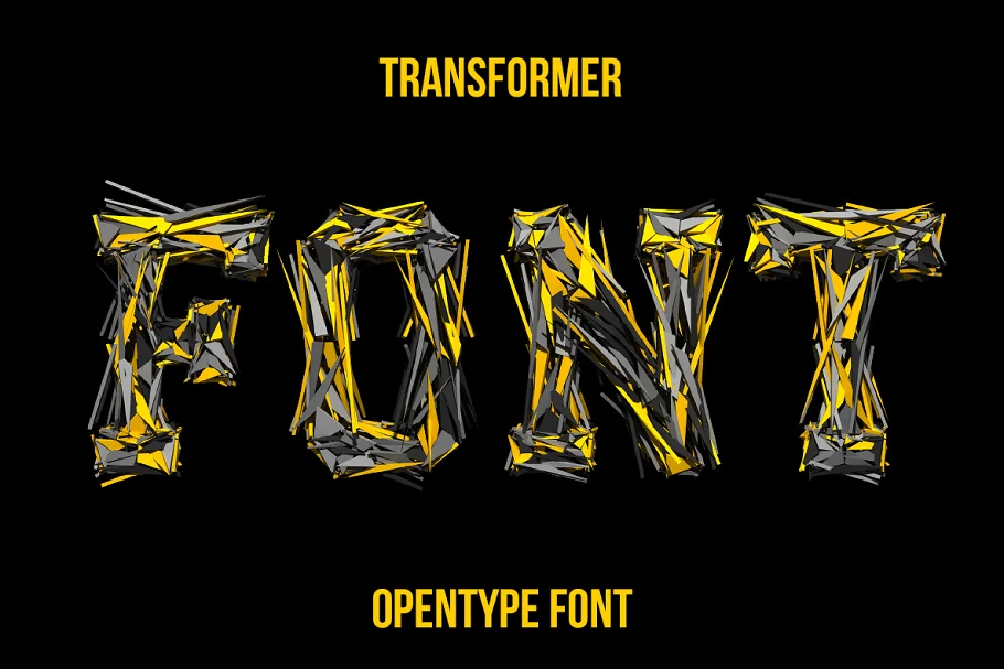 Transformer Font - Crystal Font