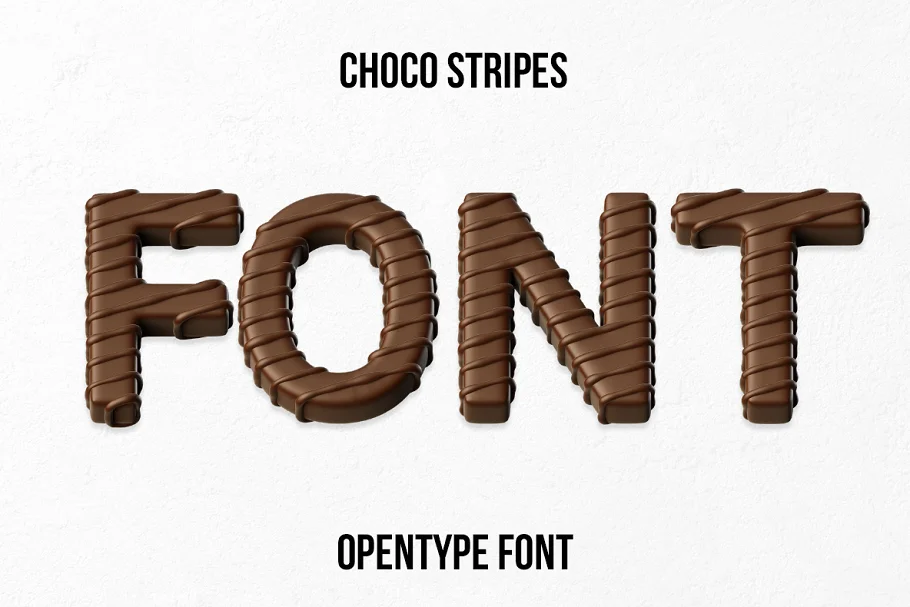 Choco Stripes - Candy Fonts