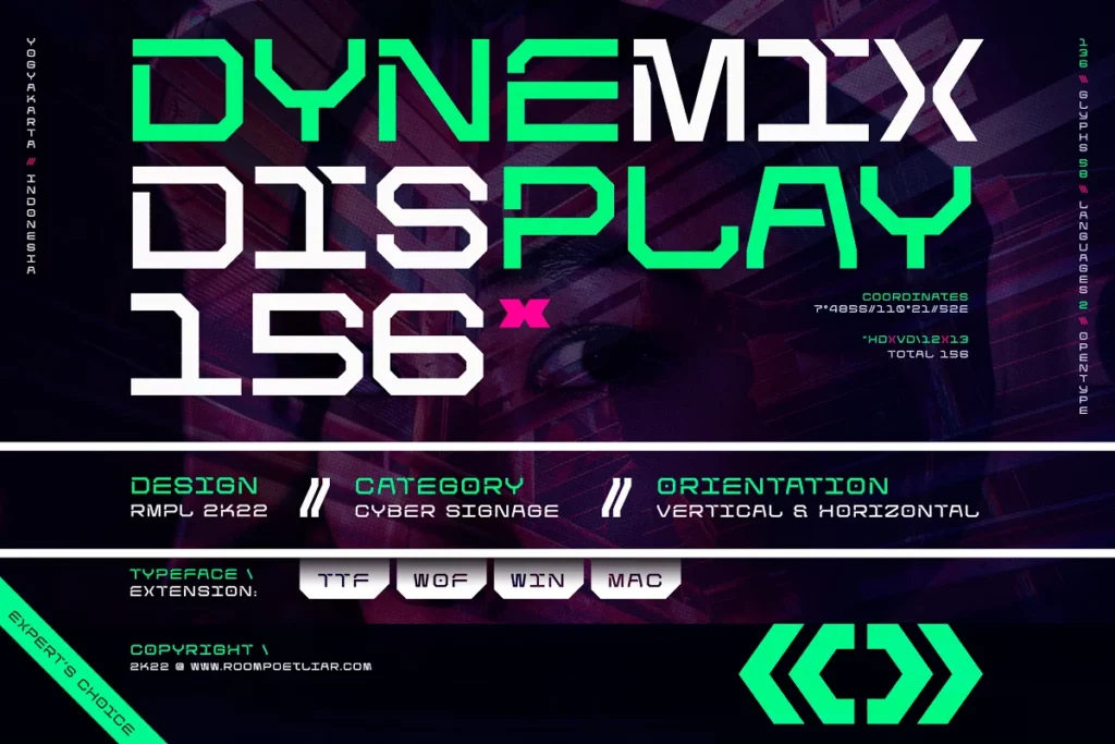 Dynemix Display - Vaporwave Fonts