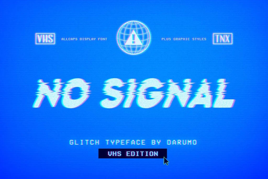 No Signal - Vaporwave Fonts