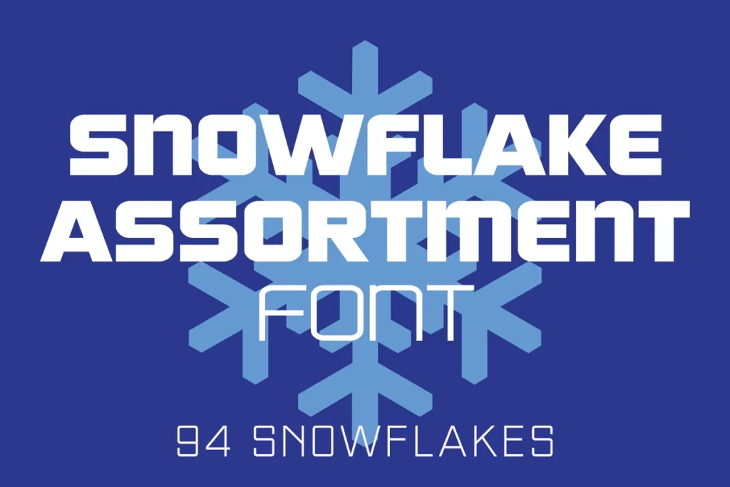Snowflake Assortment Font - Winter Fonts