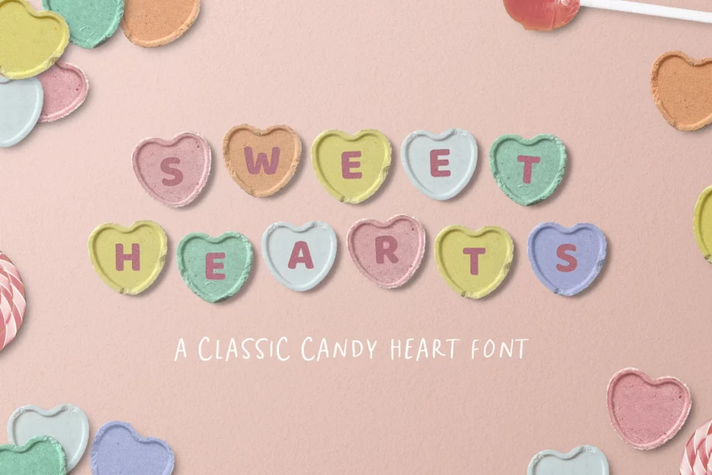 Sweet Hearts - Candy Fonts