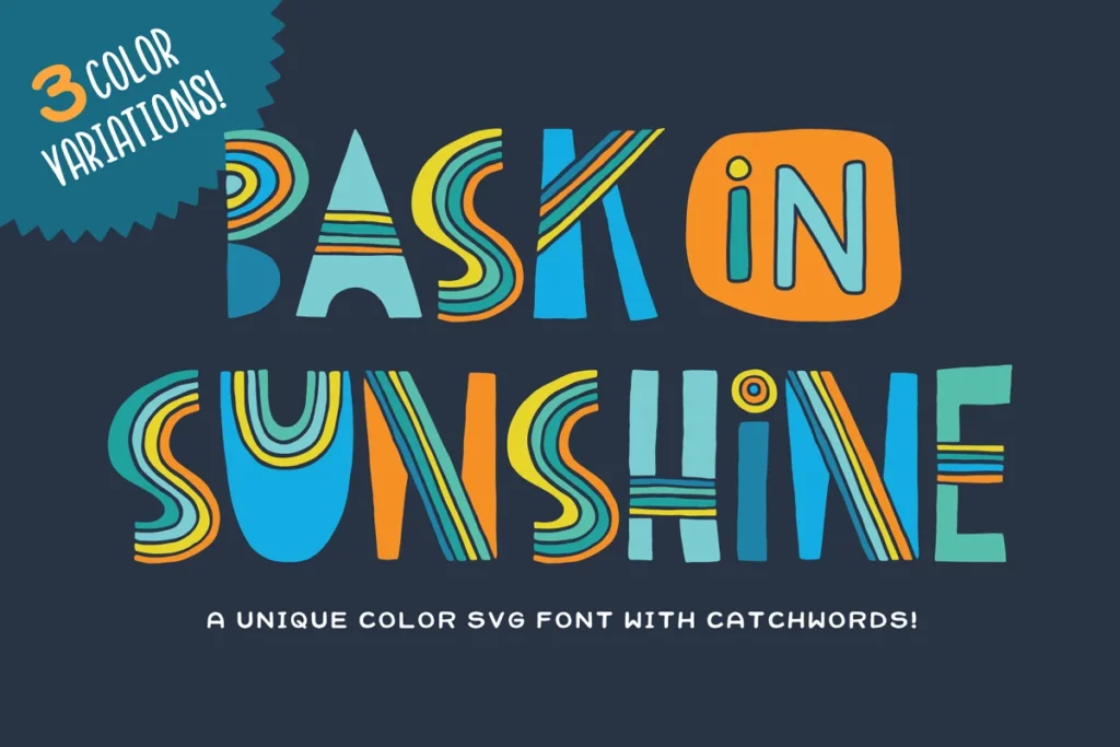 Bask In Sunshine - Quirky Font