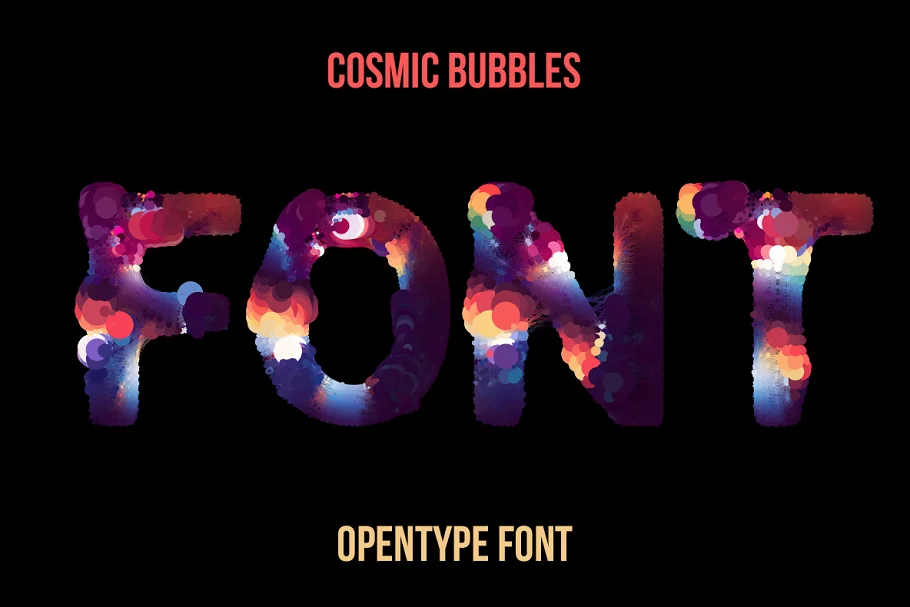 Cosmic Bubbles - Bubble Font