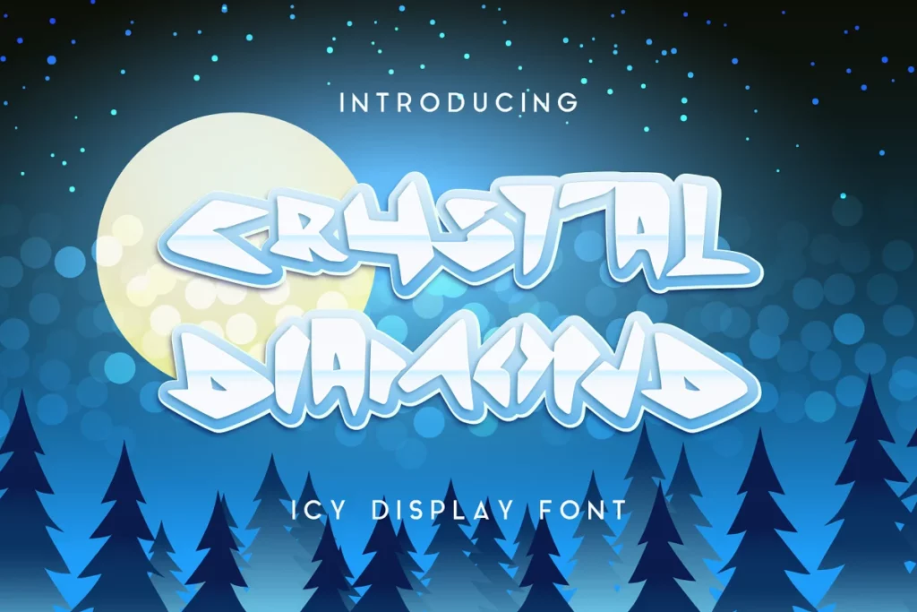 Crystal Diamond - Icy Font