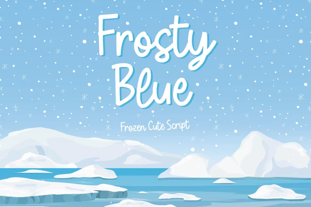 Frosty Blue - Icy Font