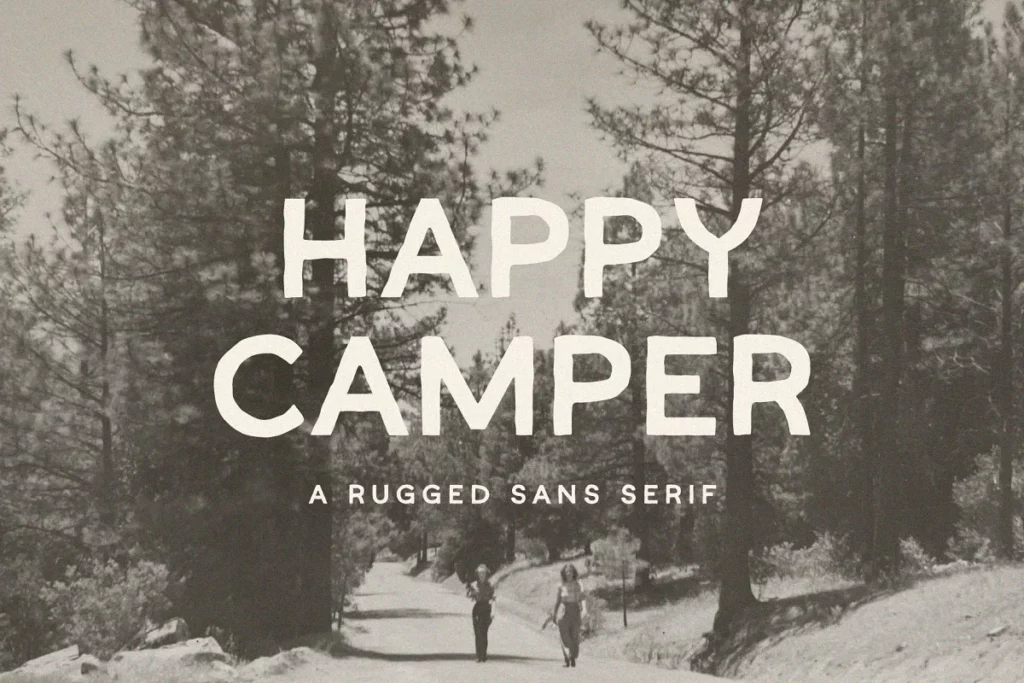 Happy Camper - Camping Font