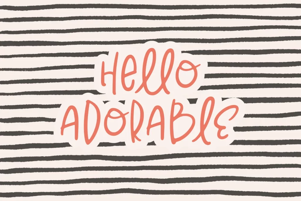 Hello Adobrable - Whimsical Font