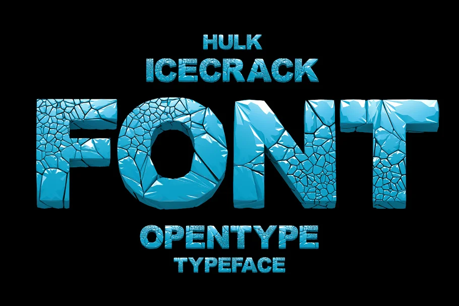 Hulk Icecrack - Icy Font