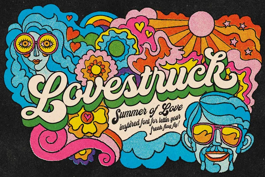 Lovestruck - Psychedelic Font