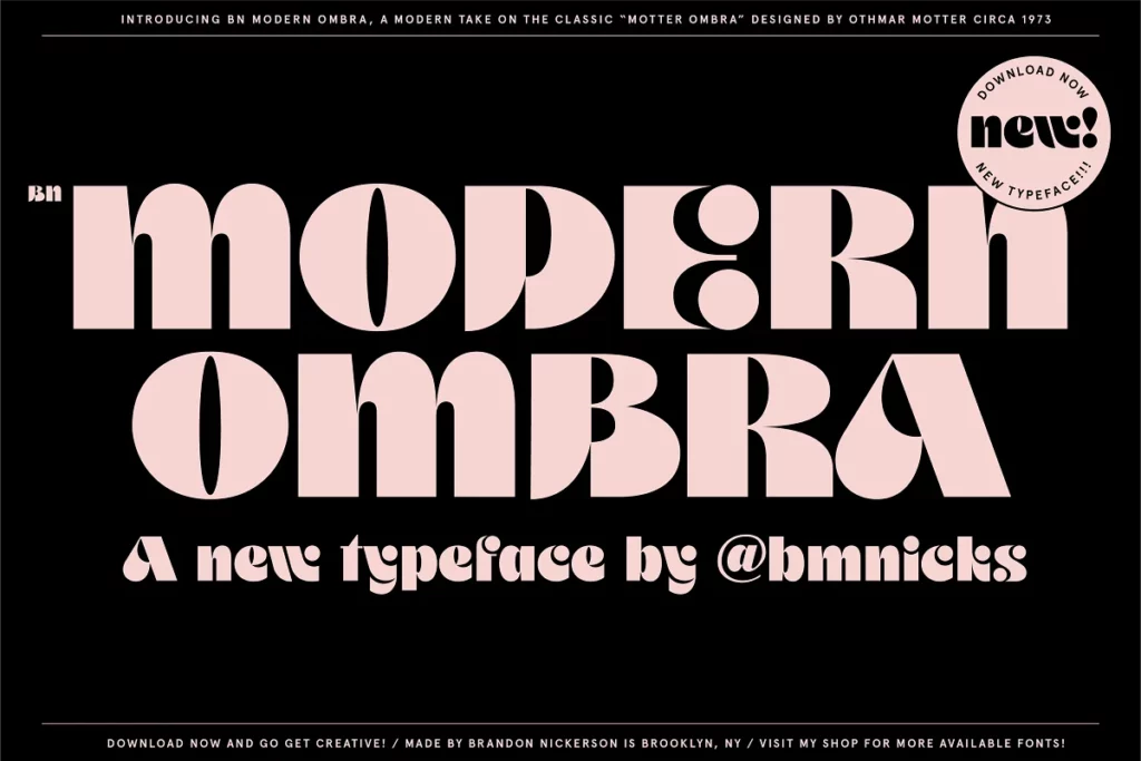 Modern Ombra - Quirky Font