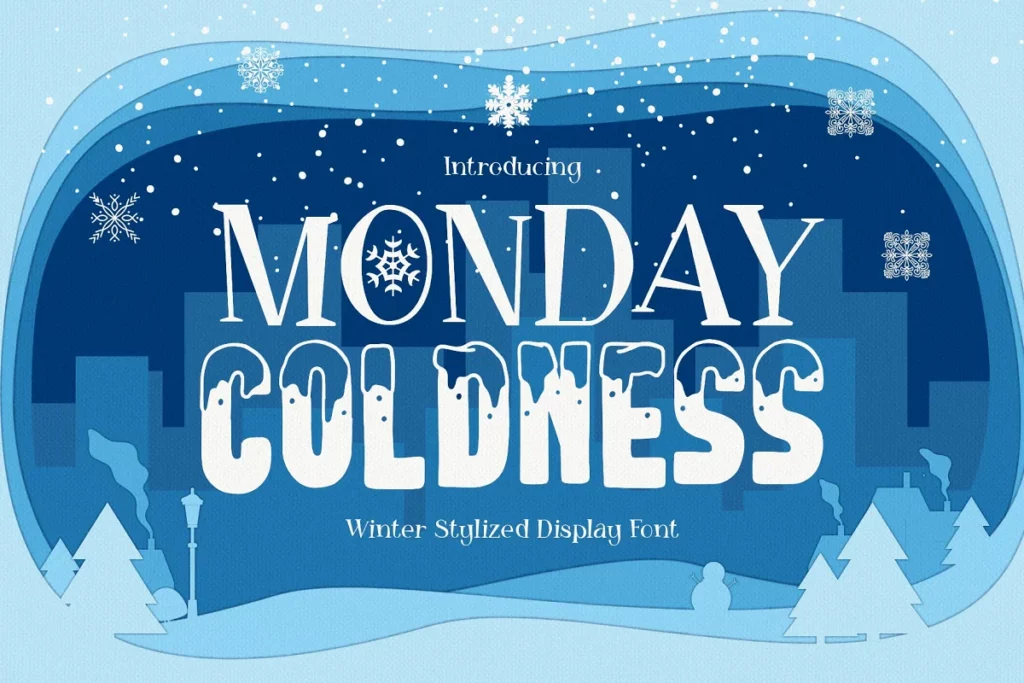 Monday Coldness - Icy Font