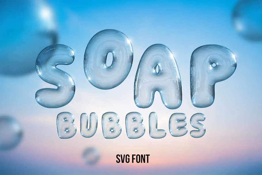 Soap Bubbles - Bubble Font