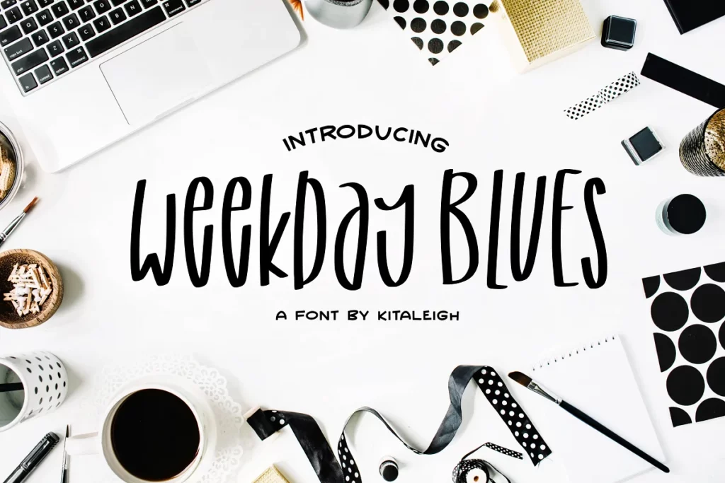 Weekday Blues - Whimsical Font