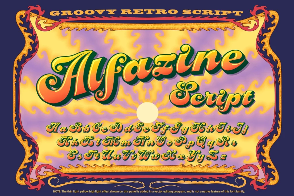 colored circus font