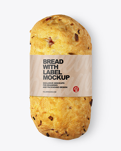 Ciabatta Bread with Label Mockup